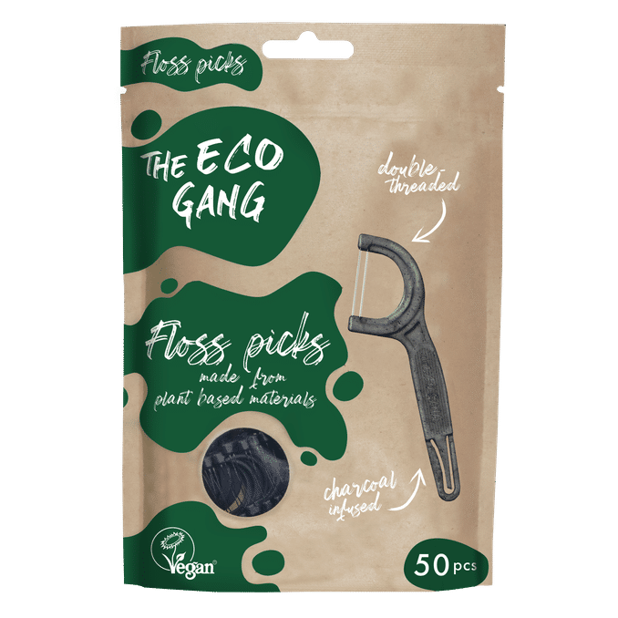 The Eco Gang Hammaslankaimet Charcoal 50kpl