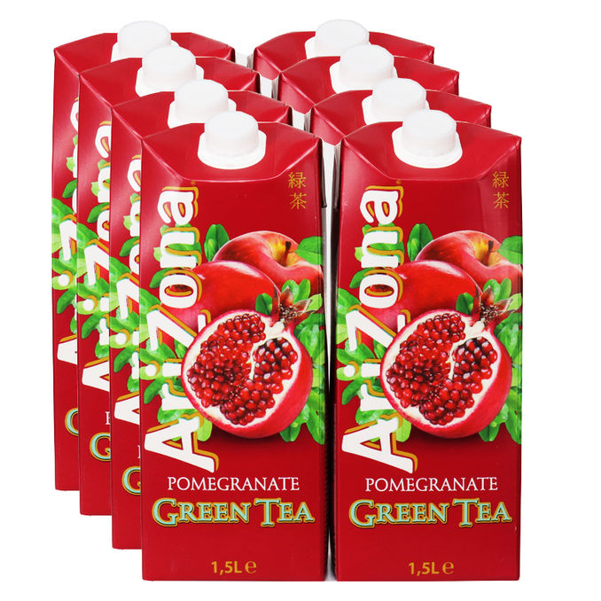 AriZona Green Tea Pomegranate, 8er Pack
