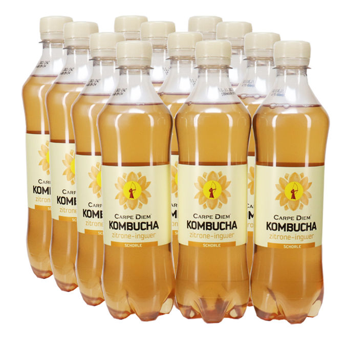 Carpe Diem Kombucha Zitrone-Ingwer, 12er Pack (EINWEG) zzgl. Pfand