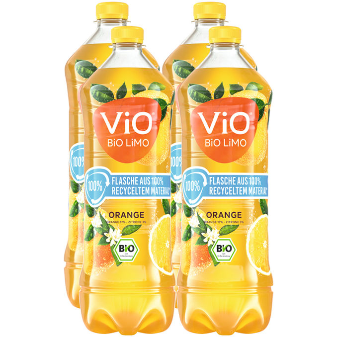 Vio BIO Limonade Orange, 4er Pack (EINWEG) zzgl. Pfand