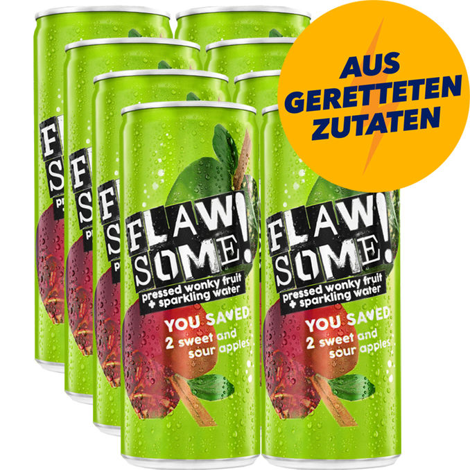 Flawsome! Apfelsaftschorle, 8er Pack (EINWEG) zzgl. Pfand
