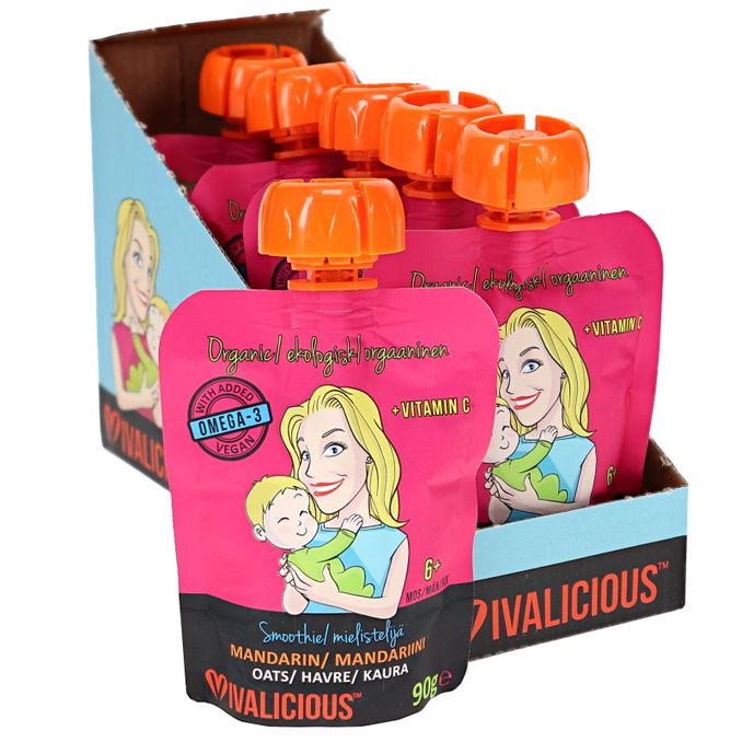 Vivalicious Baby Smoothie Mandarin & Havre Eko 6-pack