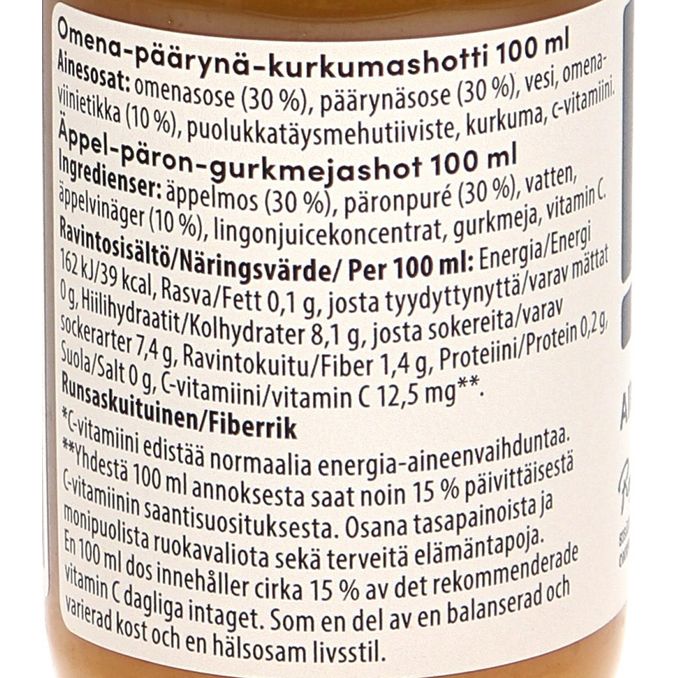 Rajamaen Shotti Omena, Päärynä & Kurkuma