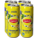 Lipton Sparkling Eistee Classic Zitrone, 4er Pack (EINWEG) zzgl. Pfand