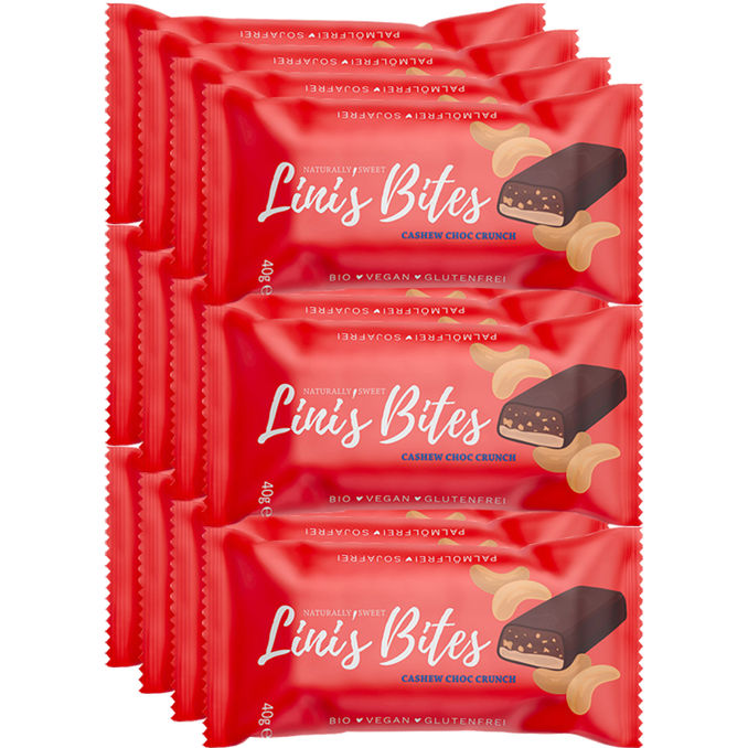 Lini'S Bites BIO Cashew Choc Crunch, 12er Pack *B-Ware*