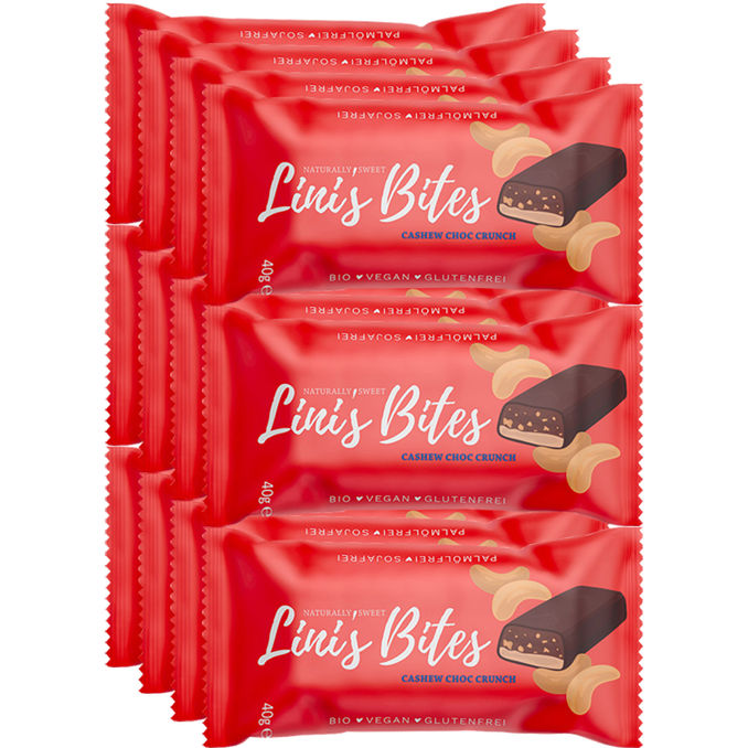 Lini'S Bites BIO Cashew Choc Crunch, 12er Pack *B-Ware*