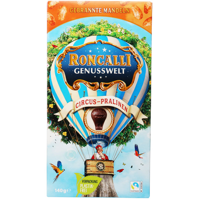 Roncalli Genusswelt Circus Pralinen mit Gebrannten Mandeln