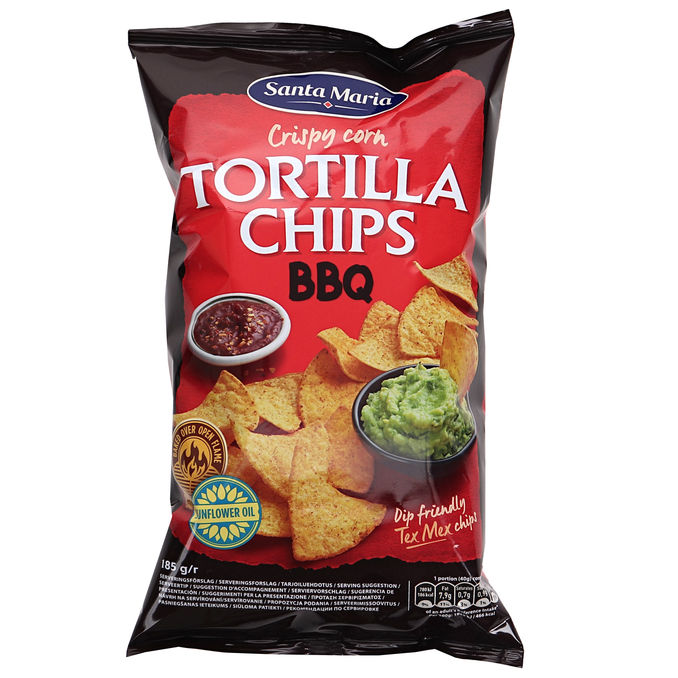 Tortilla Chips BBQ, 185 g fra Santa Maria Motatos