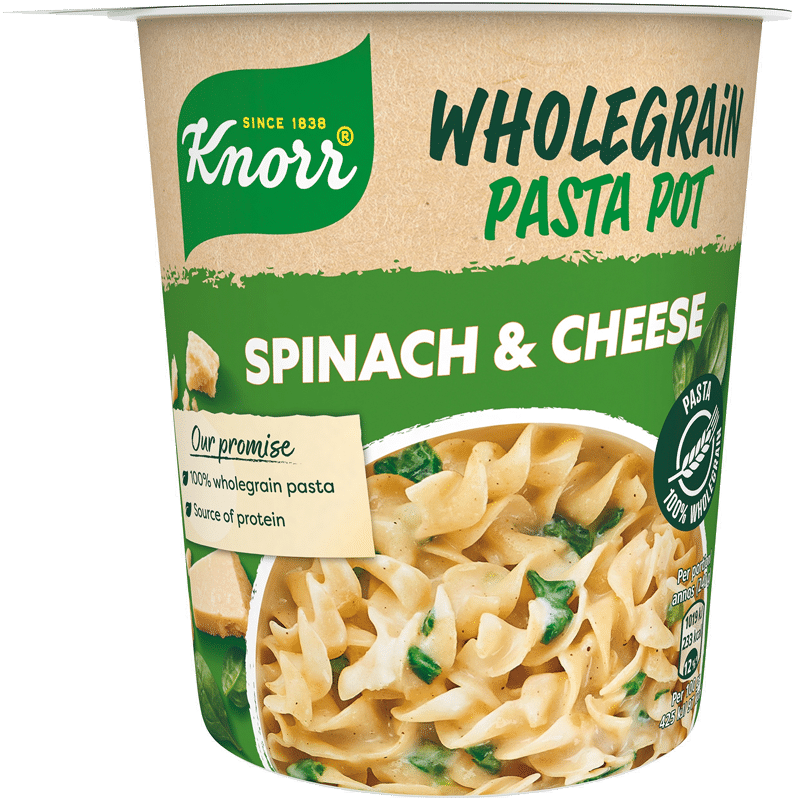 Snack Pot Spinach & Cheese, 60 g fra Knorr | Motatos