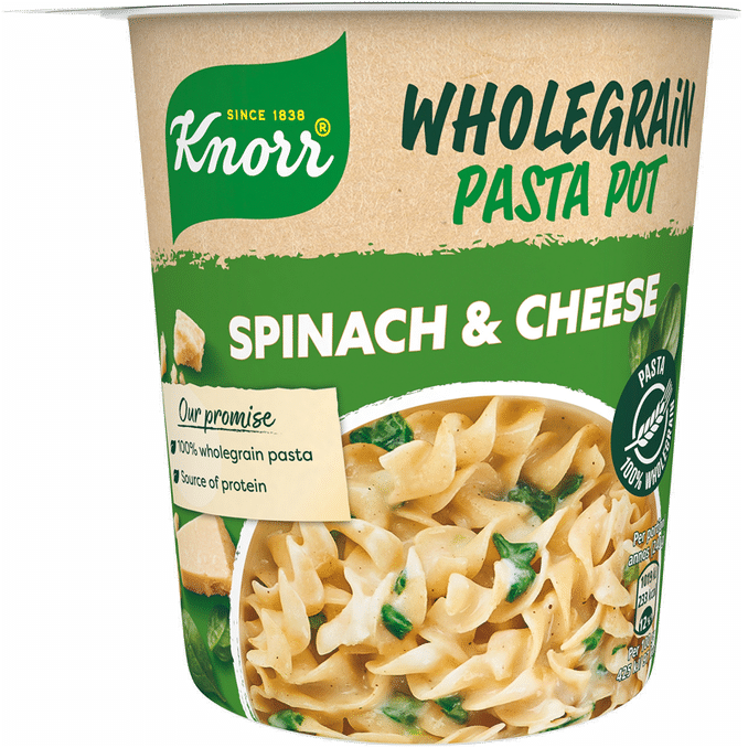 Knorr Snack Pot Spinach & Cheese Fulkorn