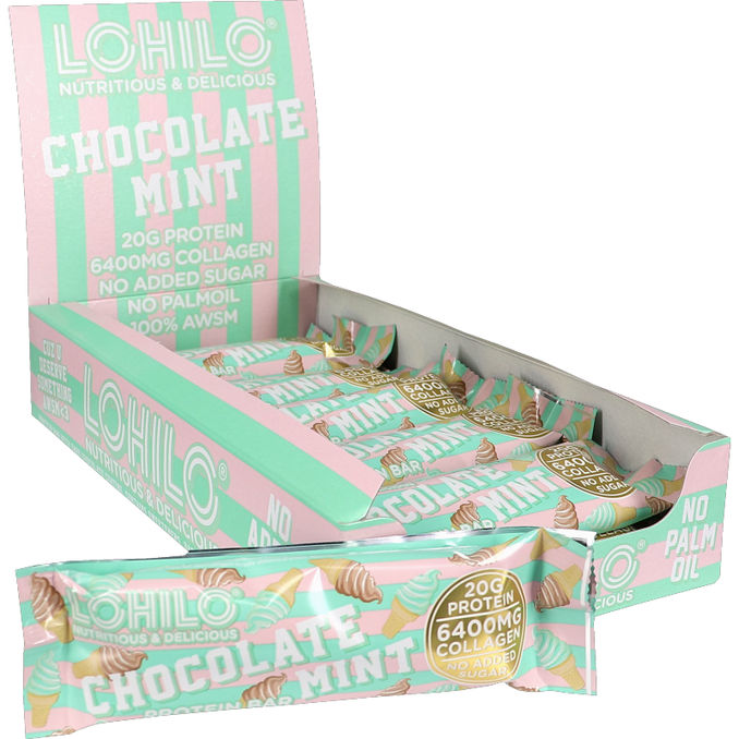 Lohilo Chocolate Mint Protein Bar 12-pack