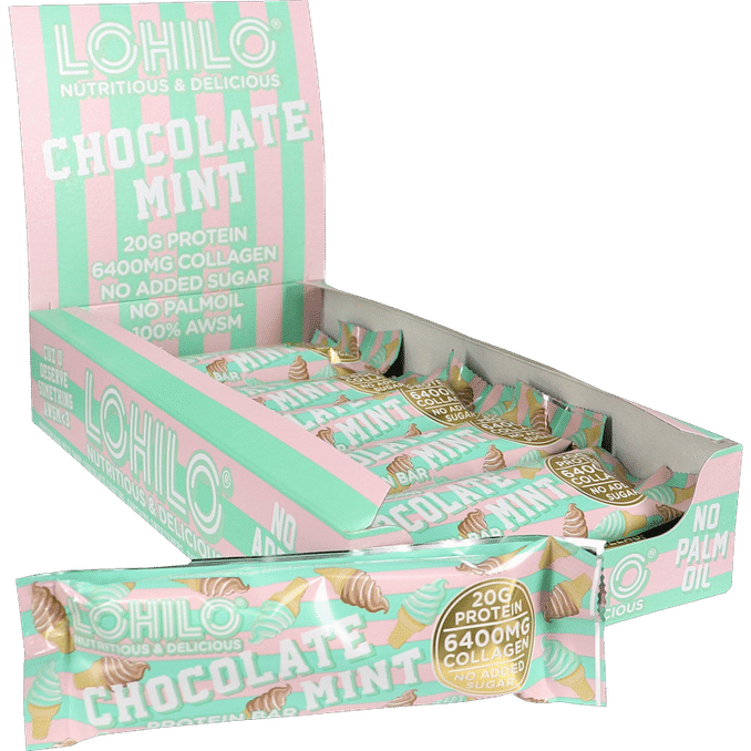 Lohilo 12-pak Proteinbar Chokolade & Mint 