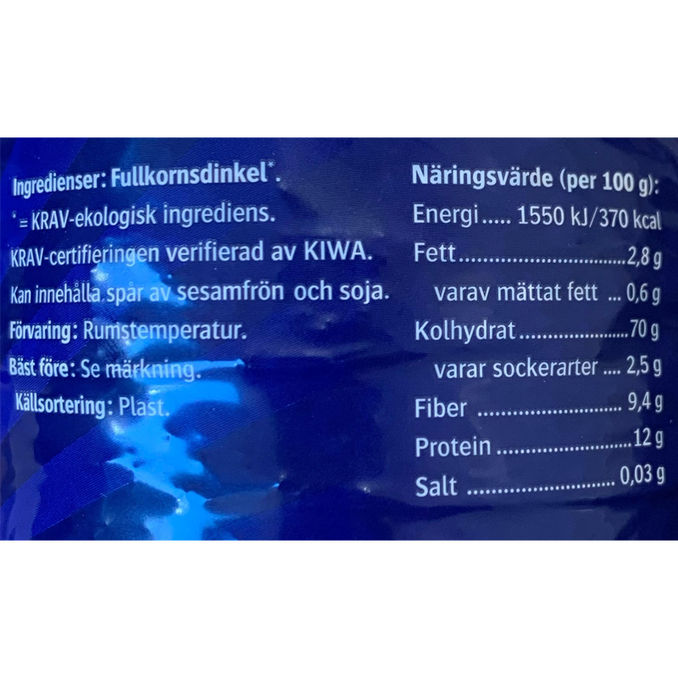 Kung Markatta Dinkelkakor Eko