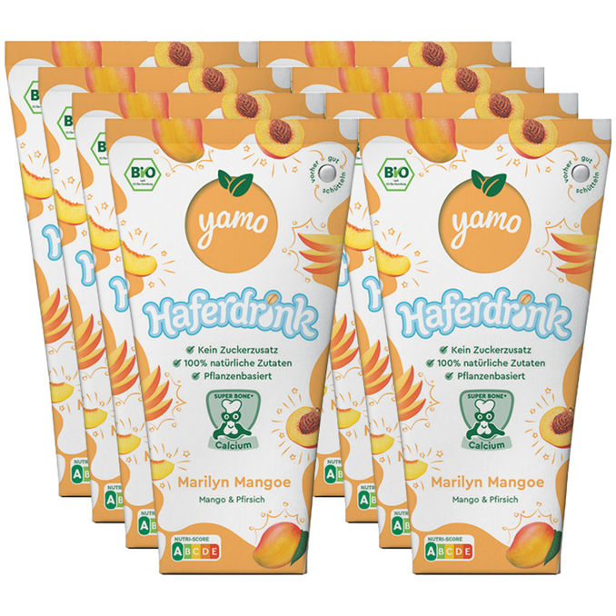 yamo BIO Haferdrink Mango & Pfirsich, 8er Pack