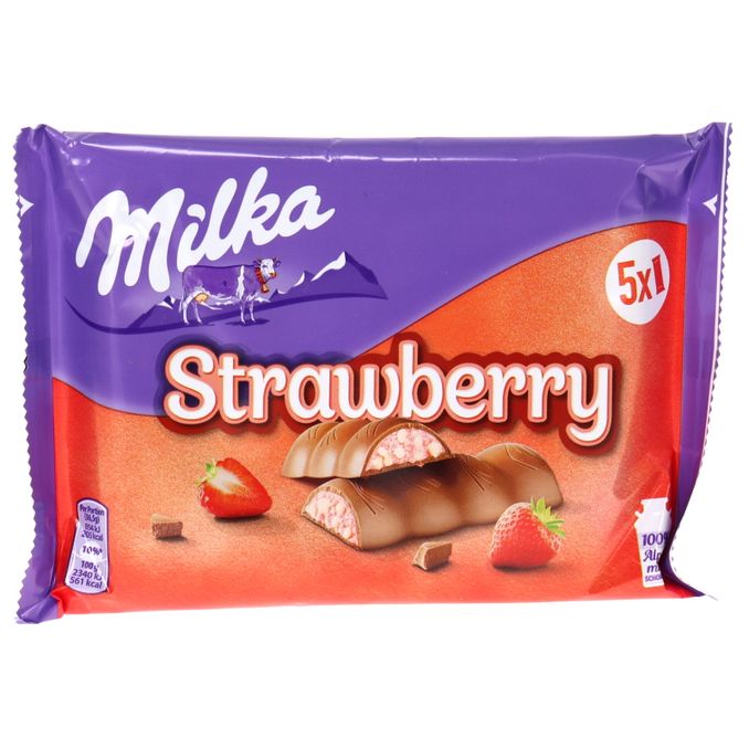 Milka & Erdbeere Riegel, 5er Pack