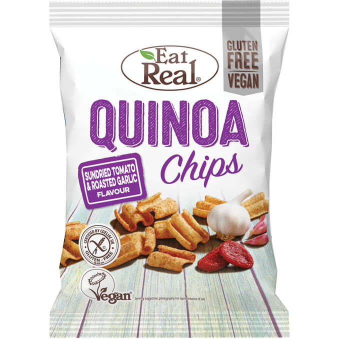 Eat Real Quinoa Chips Getrocknete Tomaten & Knoblauch (22g)