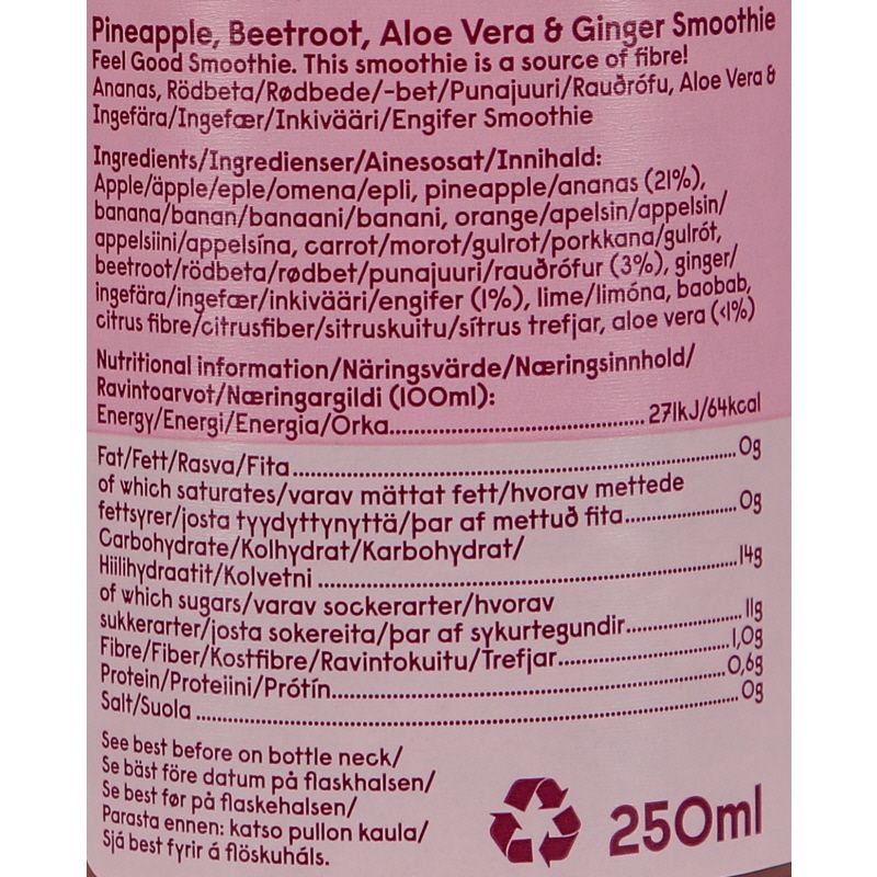 Smoothie Feel Good, 250 ml, Froosh | Matsmart