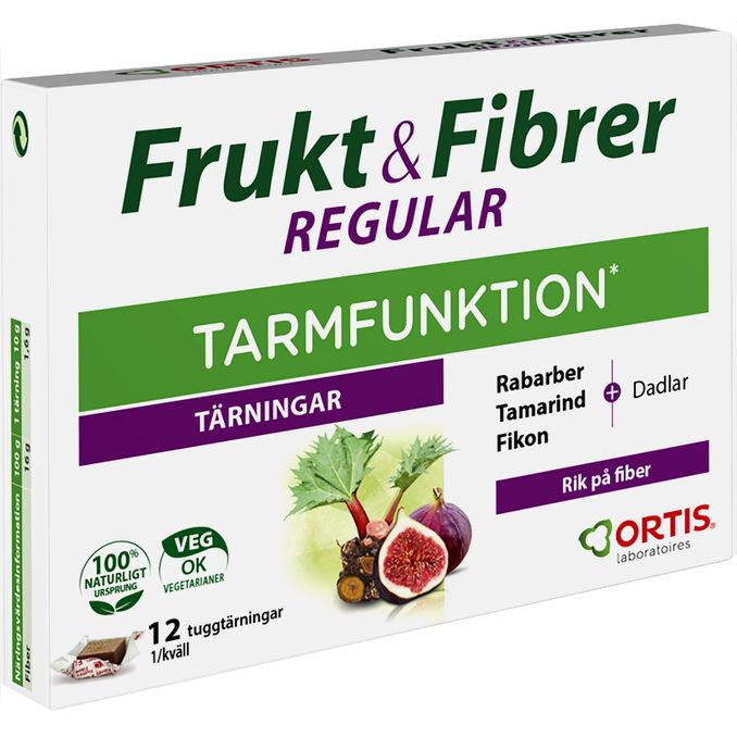 Ortis Frugt & Fibrer Tarmfunktion 12-pak