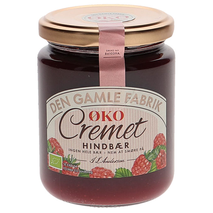 Den gamle fabrik Hallonmarmelad Cremet Eko