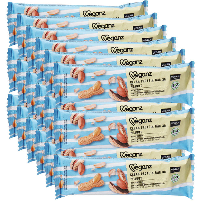 Veganz BIO Clean Protein Bar 30 Peanut, 18er Pack