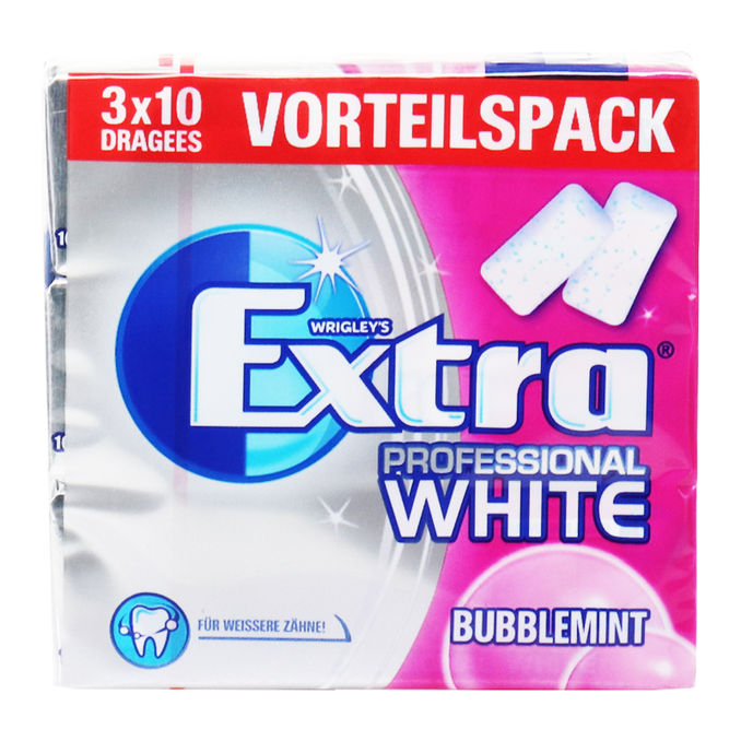 Wrigley's Extra Professional White Bubblemint, 3er Pack 