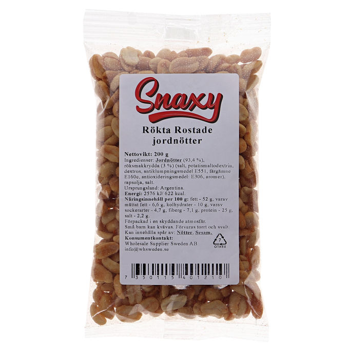 Snaxy Rostade Jordnötter Smoked Flavour