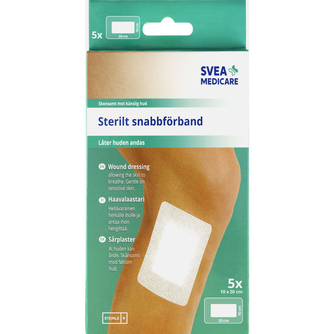 Svea Medicare Sterilt snabbförband 10x20 cm, 5 st