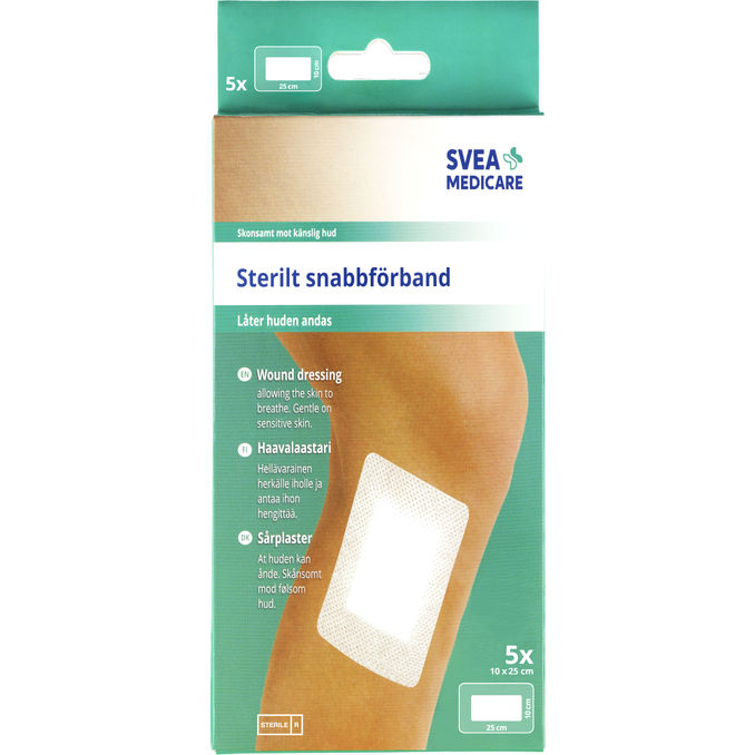 Svea Medicare Sterilt snabbförband 10x25 cm, 5 st