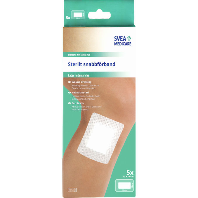 Svea Medicare Sterilt snabbförband 10x30 cm, 5 st