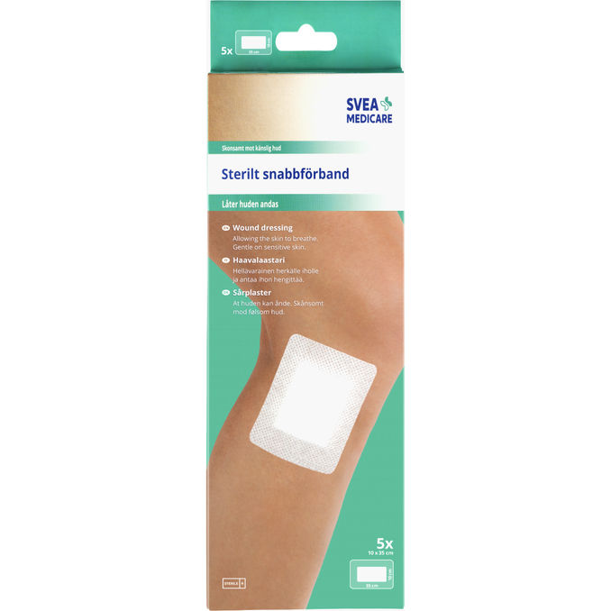 Svea Medicare Sterilt snabbförband 10x35 cm, 5 st