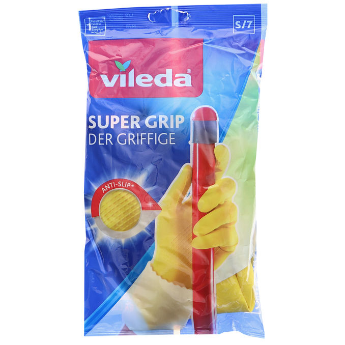 Vileda Gummihandske SuperGrip Stl S