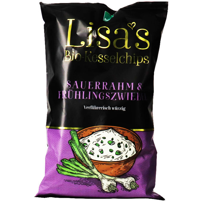 Lisa´s Kesselchips BIO Lisa's Kesselchips Sauerrahm & Frühlingszwiebel