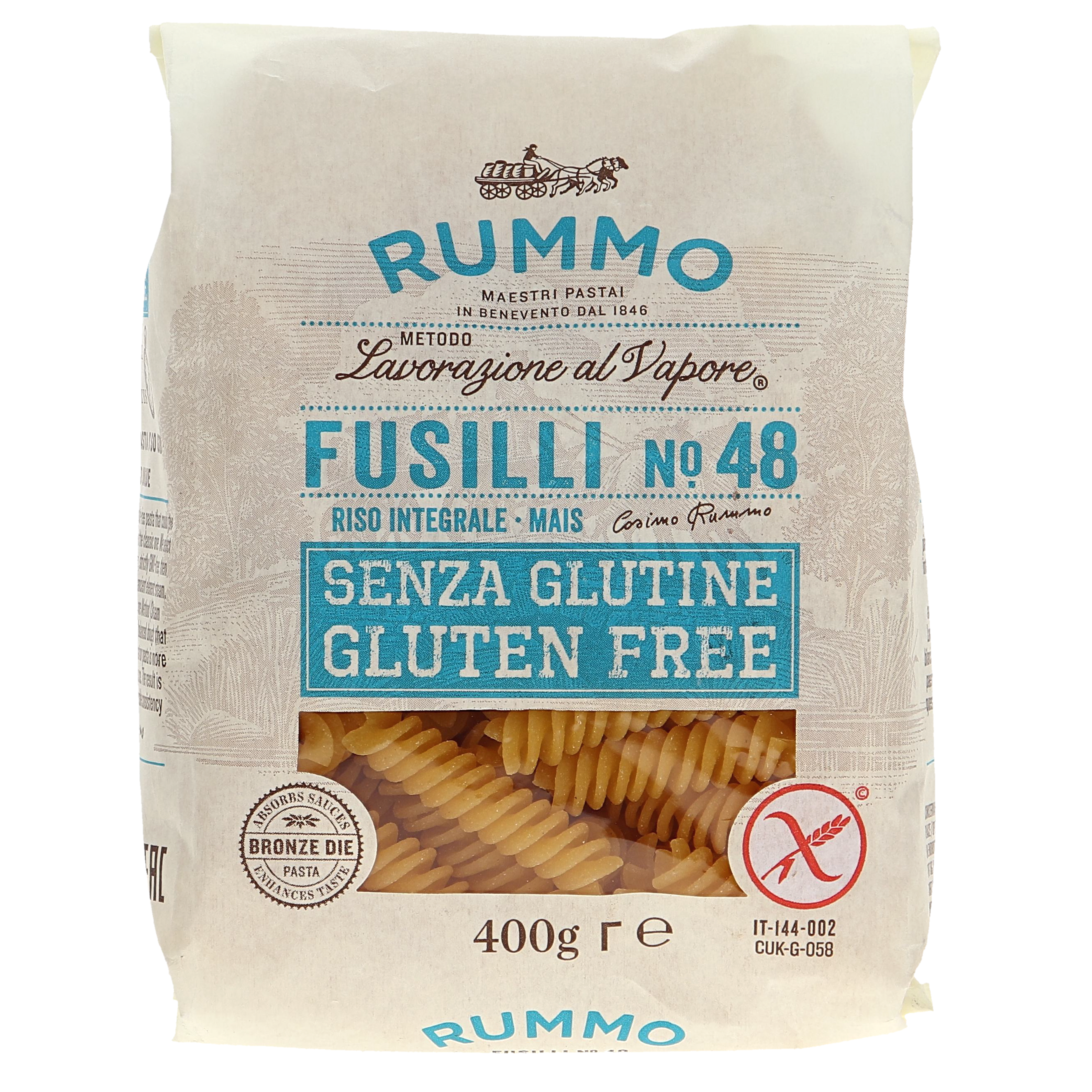 Gluteeniton Fusilli, 400 g, Rummo | Matsmart