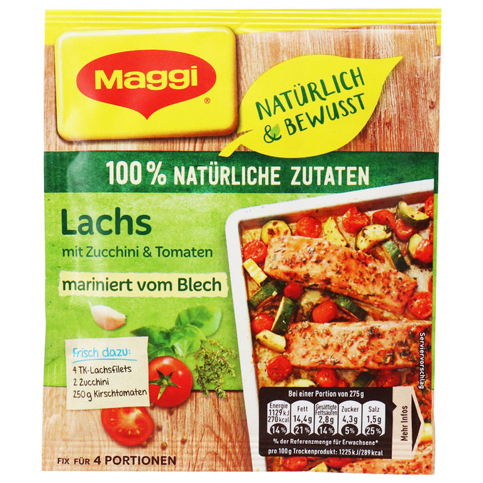 Maggi Ofen-Lachs mit Zucchini & Tomaten