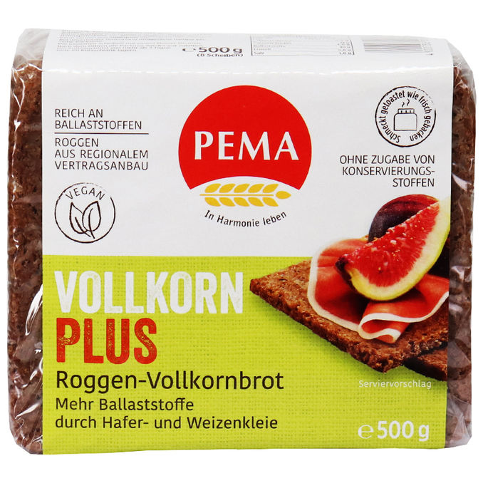 PEMA Roggen-Vollkornbrot mit Ballaststoffen