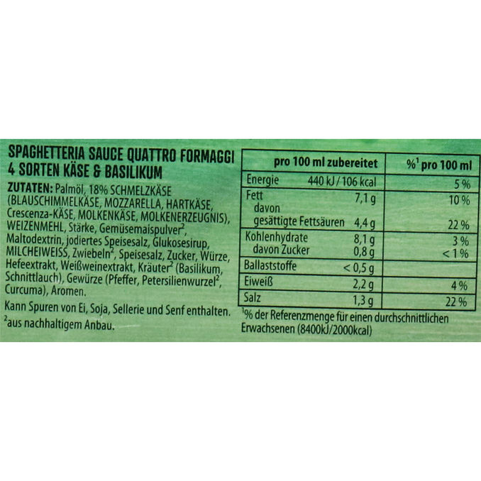 Sauce Quattro Formaggi +10, 55g von Knorr Motatos