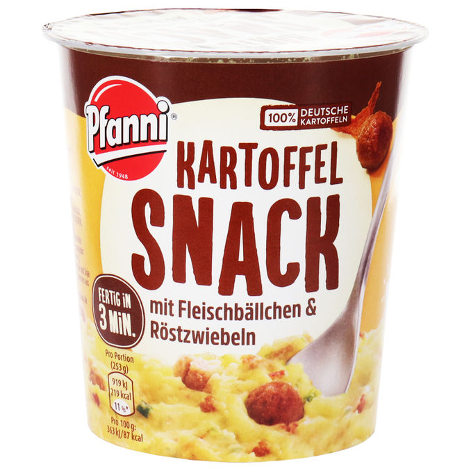 Pfanni Kartoffel Snack mit Fleischbällchen & Röstzwiebeln