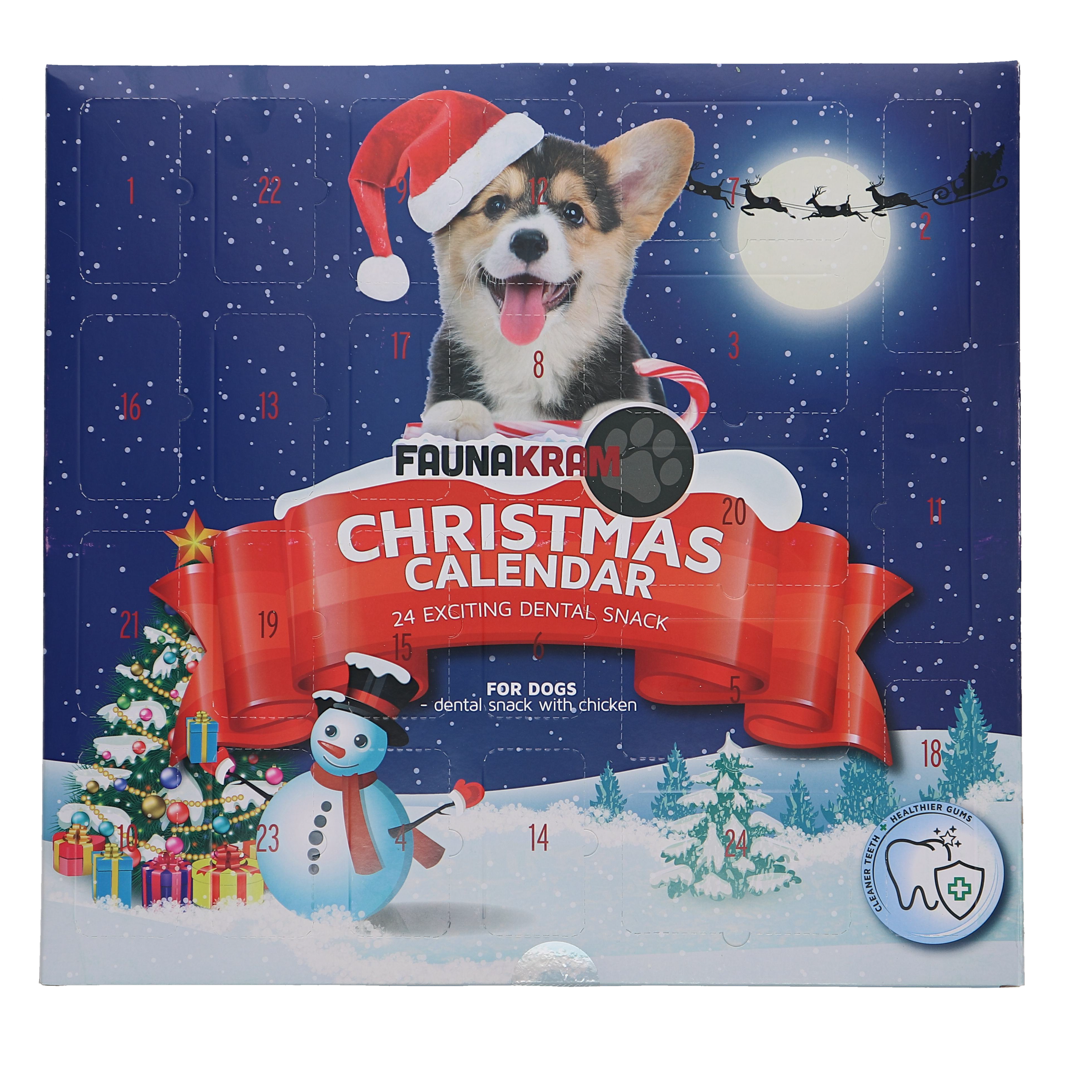 Gylden virtuel Uforglemmelig Julekalender Hund Kylling, 200 g fra Faunakram | Motatos