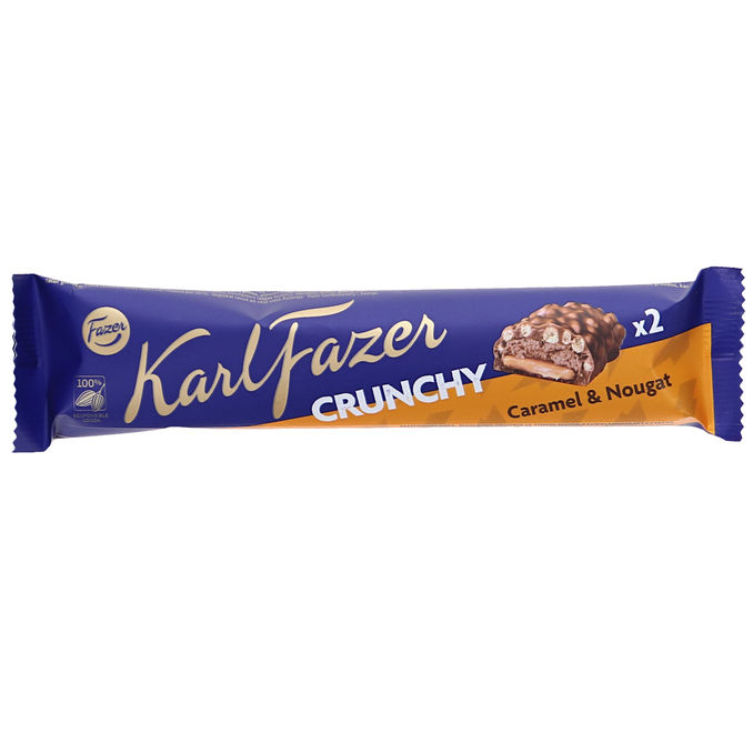 Fazer Suklaapatukka Crunchy Caramel & Nougat