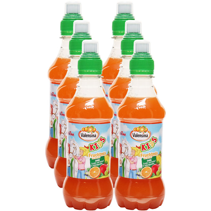 Valensina Kids Fruchtmixgetränk Apfel, Orange & Karotte, 6er Pack