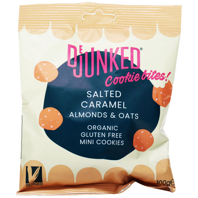 Dejunked Cookie Bites Salted Caramel glutenfrie økologiske 100g