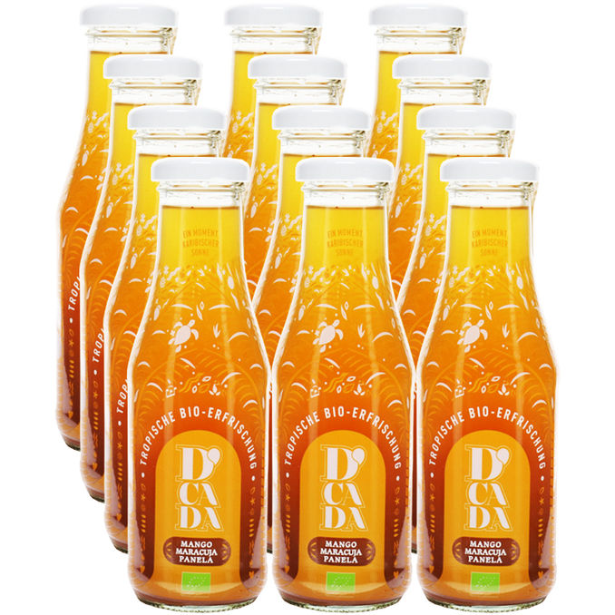 D'cada BIO Erfrischungsgetränk Mango & Maracuja, 12er Pack (EINWEG) zzgl. Pfand