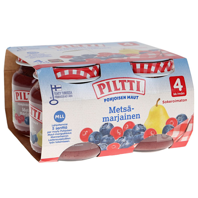 Piltti Fruktpuré Blåbär Lingon & Päron
