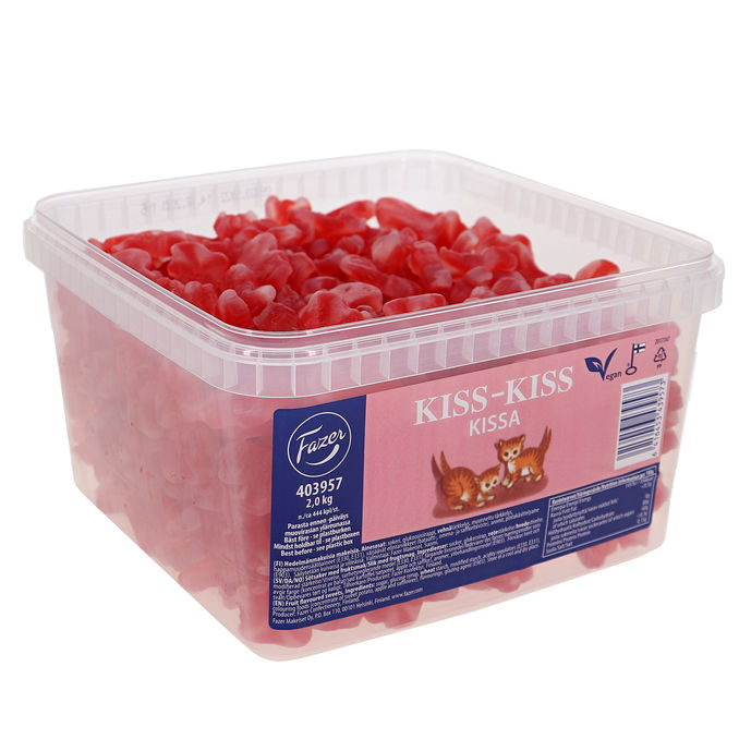 Makeislaatikko Kiss Kiss 2kg, 2 kg, Fazer | Matsmart