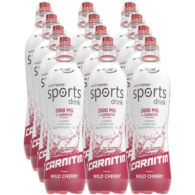 Best Body Nutrition Sports Drink L-Carnitin - Wild Cherry, 12er Pack (EINWEG) zzgl. Pfand