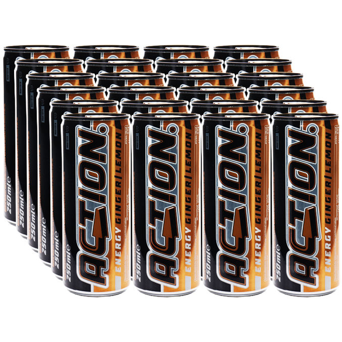 Action ACT!ON Energy Ginger & Lemon, 24er Pack (EINWEG) zzgl. Pfand
