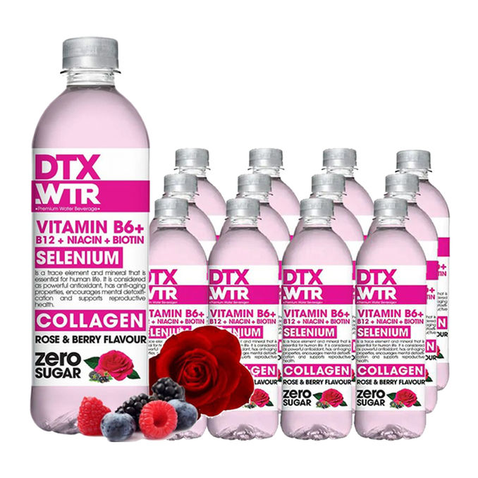 DTX WTR Vitamiinijuoma Rose & Berries 12-pack