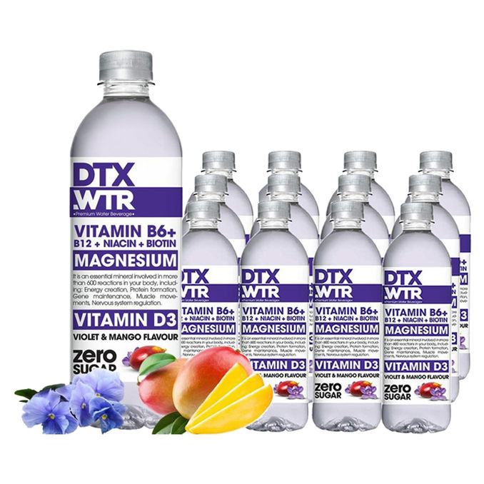 DTX WTR Vitamiinijuoma Violet & Mango 12-pack