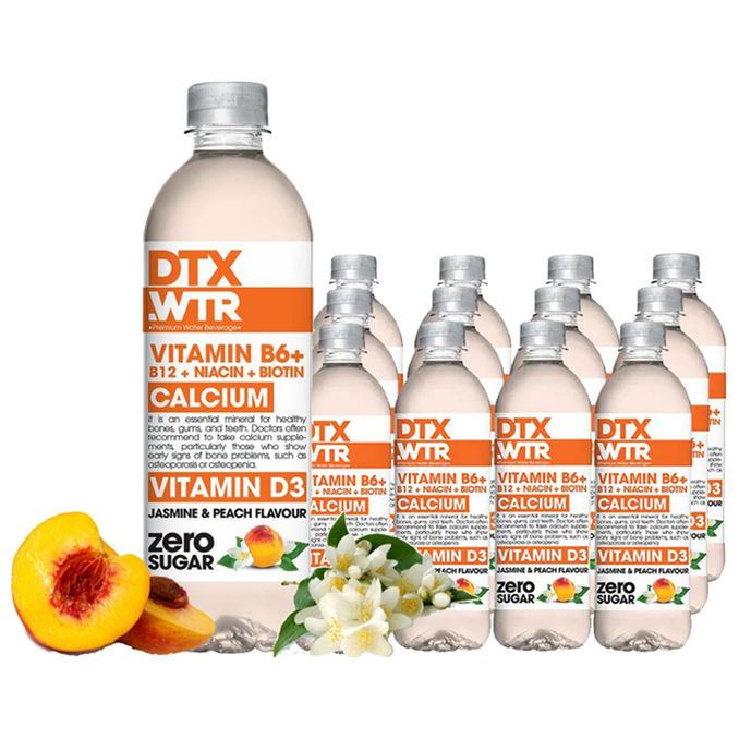 DTX WTR Vitamiinijuoma Jasmin & Peach 12-pack