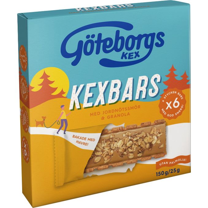 Göteborgs kex Kexbars Jordnöt & Granola
